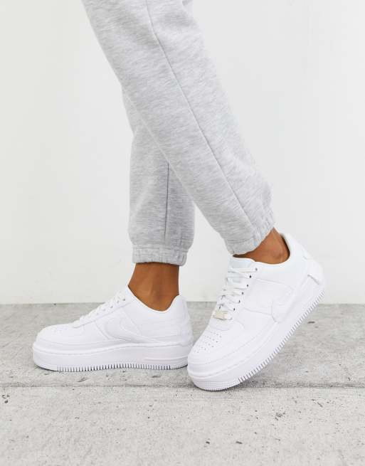 Nike Air Force 1 Jester trainers in triple white