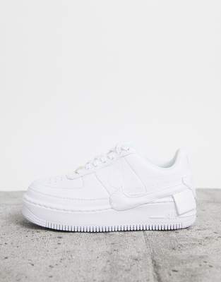 nike white and black air force 1 jester trainers