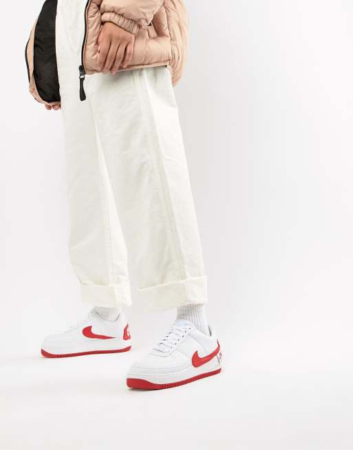 Air force blanche cheap et rouge homme