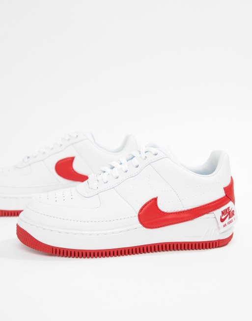 Nike Air Force 1 Jester Xx Sneakers In Weiss Und Rot Asos