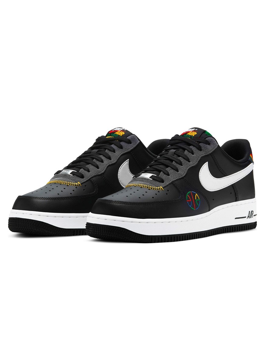 NIKE AIR FORCE 1 LIVE TOGETHER PLAY TOGETHER (PEACE) SNEAKERS IN BLACK,DC1483-001