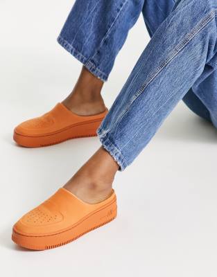 Nike Air Force 1 Lover XX Premium slip on sneakers in orange