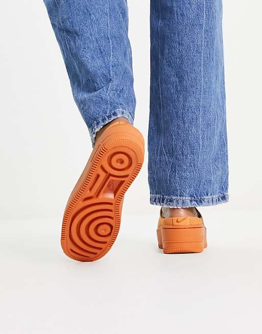 Nike Air Force 1 Lover XX Premium slip-on sneakers in orange Nike Air Force 1 Lover XX Premium slip-on sneakers in orange