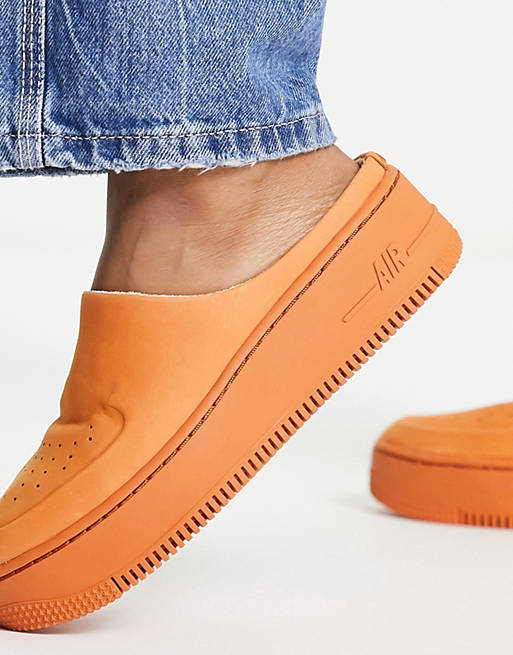 Nike Air Force 1 Lover XX Premium slip-on sneakers in orange | ASOS