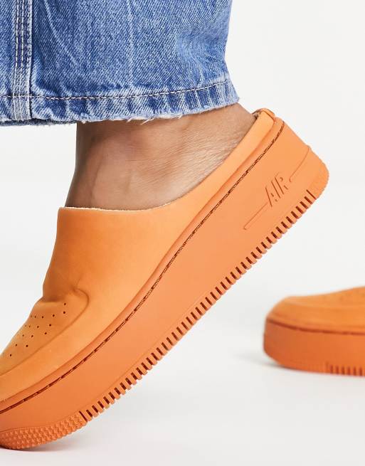 Nike Air Force 1 Lover XX Premium slip-on sneakers in orange