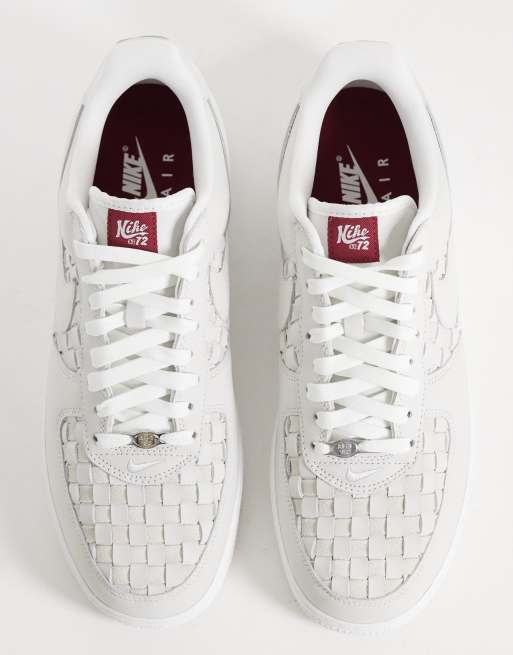 Nike Air Force 1 Low Retro Sneaker aus gewebtem Wildleder in Wollweiß, 2 von 5