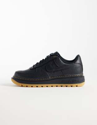 Nike - Air Force 1 Luxe - Baskets à semelle caoutchoutée chunky - Noir