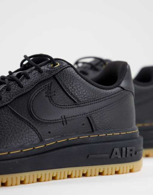 Nike – Air Force 1 Luxe – Czarne buty sportowe na gumowej podeszwie, 2 z 4