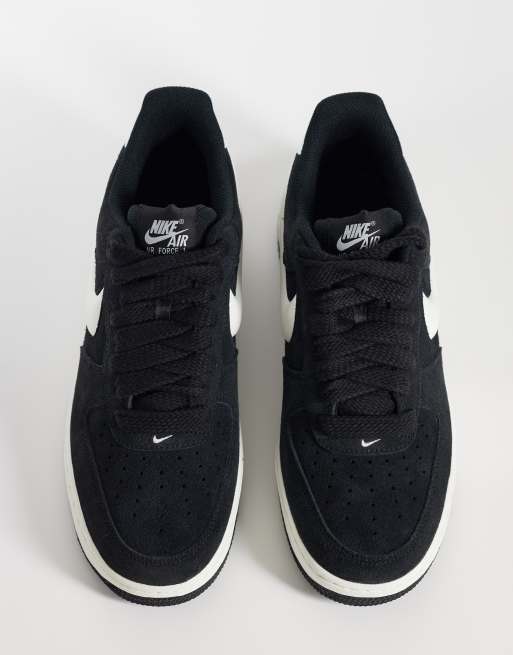 Nike Air Force 1 LV8 baskets à grosses lacets en daim noir, 3 de 5