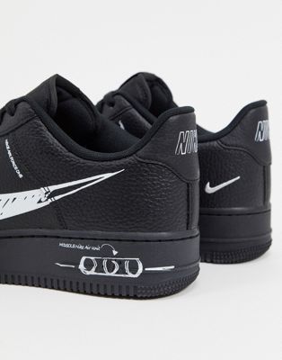 nike air force 1 lv8 utility sl trainers in black