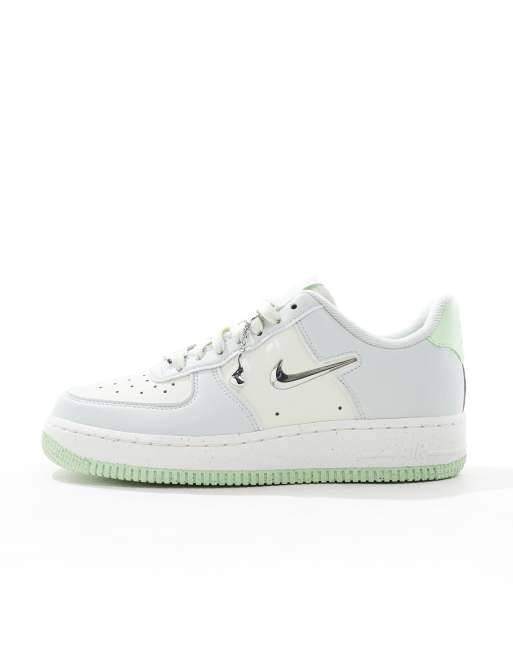 Nike Air Force 1 metallic sneakers in gray , 2 of 4