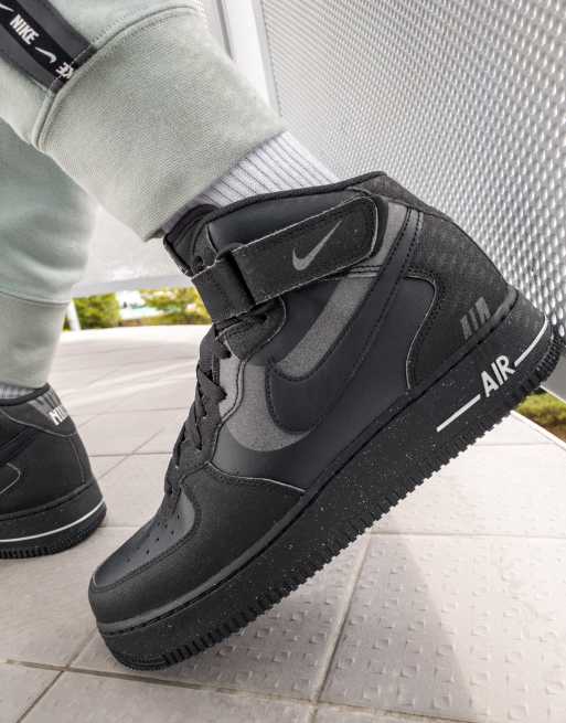 Nike air force store 1 mid 07 schwarz