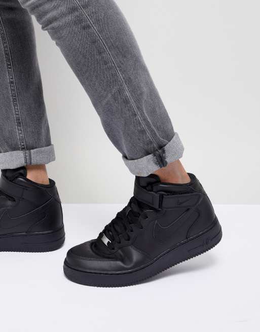 Nike Sportswear AIR FORCE 1 MID '07 - Trainers - black 