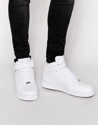 white air force ones mid