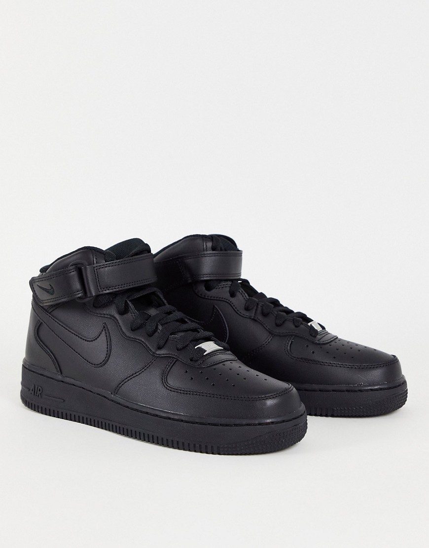 Nike Air Force 1 Mid '07 trainers in black