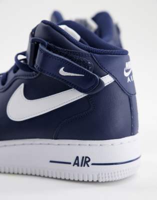 Nike Air Force 1 Mid in navy and white 