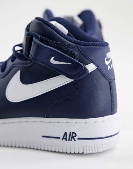 Nike Air Force 1 Mid in navy and white