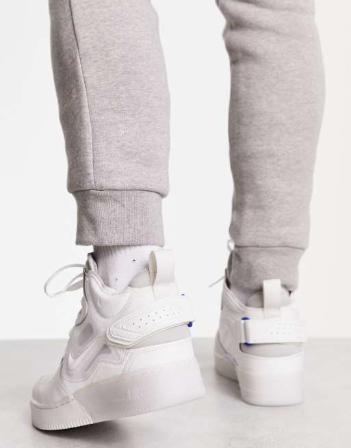 Nike Air Force 1 Mid React sneakers in summit white