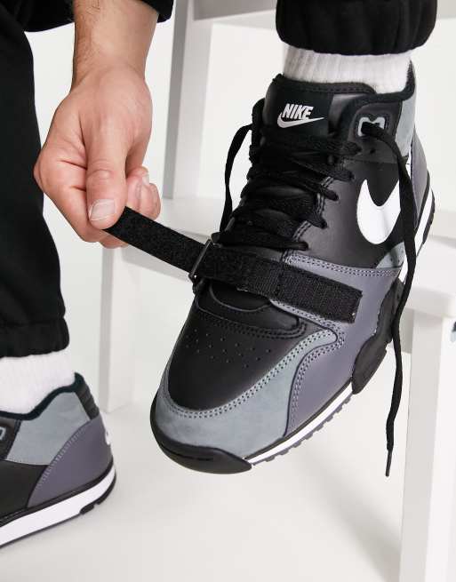 Nike Air Force 1 Mid trainers in black , 3 of 4