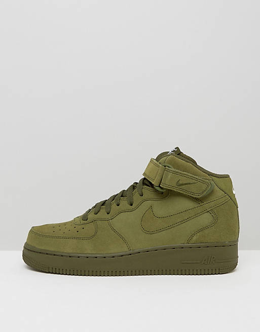 Nike Air Force 1 Mid Trainers In Green 315123-302 آلة الايسكريم