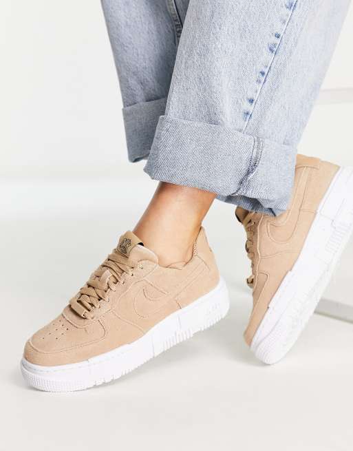 Sneakers nike air cheap force 1 aus veloursleder