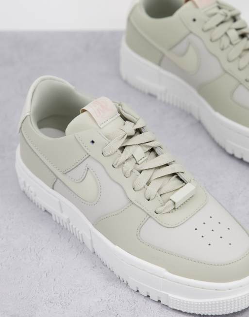 Nike Air Force 1 Pixel sneakers in light stone light bone