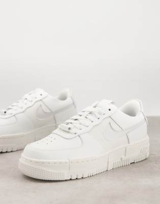 Nike Air Force 1 Pixel sneakers in summit white and photon dust