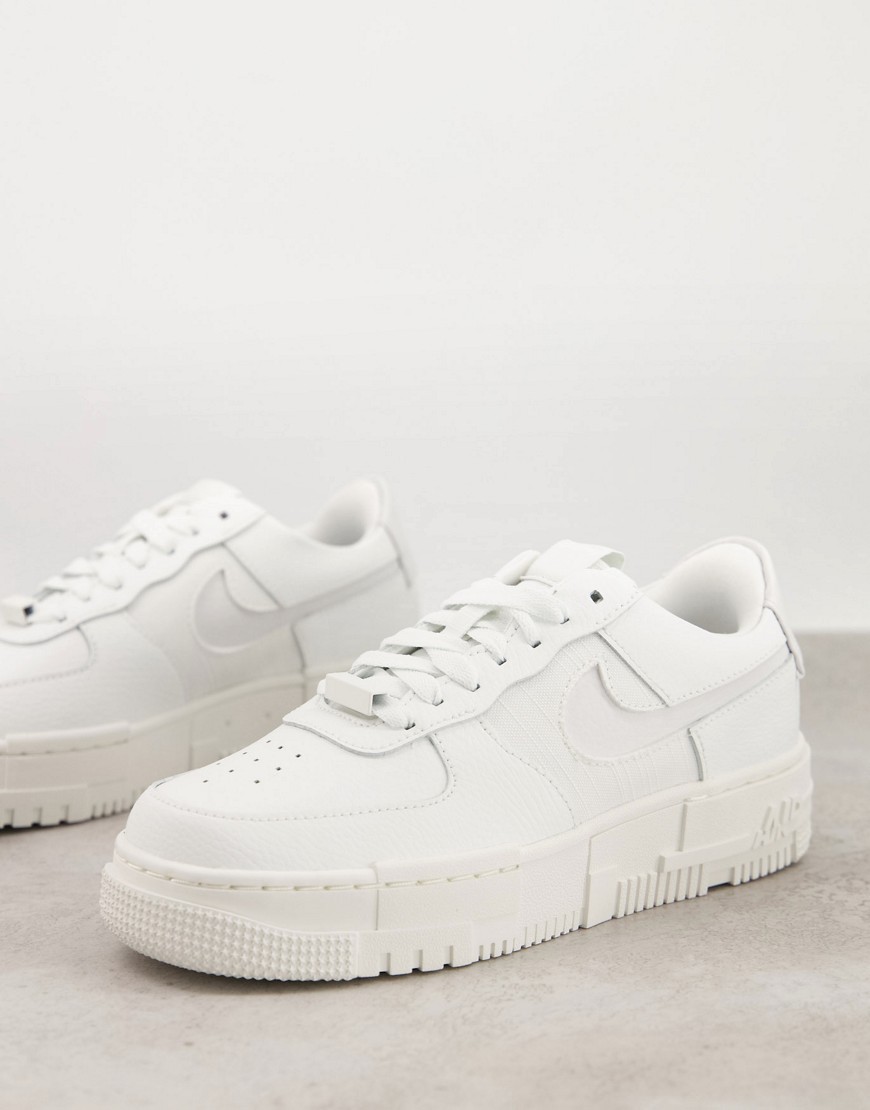 NIKE AIR FORCE 1 PIXEL SNEAKERS IN SUMMIT WHITE AND PHOTON DUST,CK6649-102
