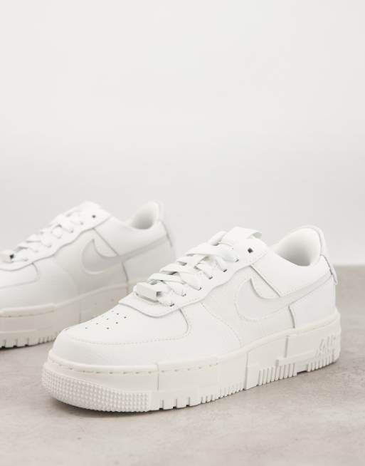 Nike af1 best sale pixel white