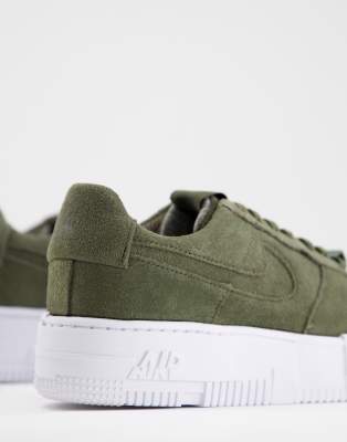 Nike air force one suede kaki hotsell