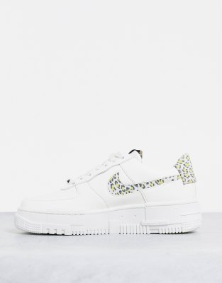 white and cheetah air force 1