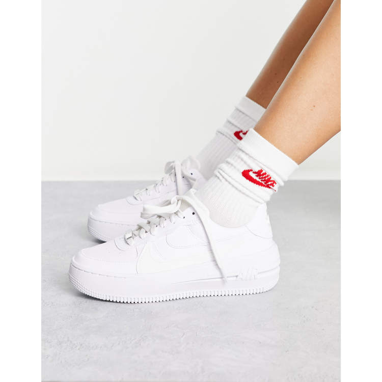 Air 1 platform sneakers in triple white | ASOS