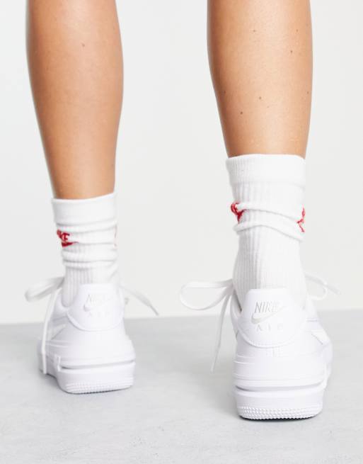 Air force 1 white womens platform best sale