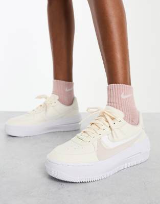 Nike Air Force 1 PLT.AF.ORM White Yellow Ochre (Women's)