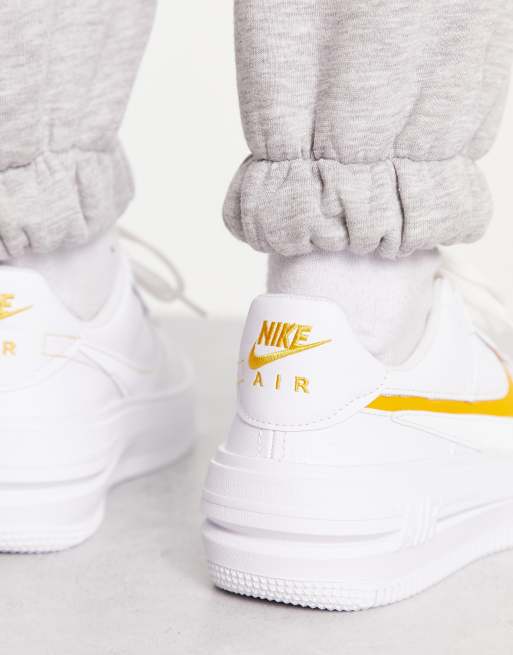 nike air force 1 yellow and white