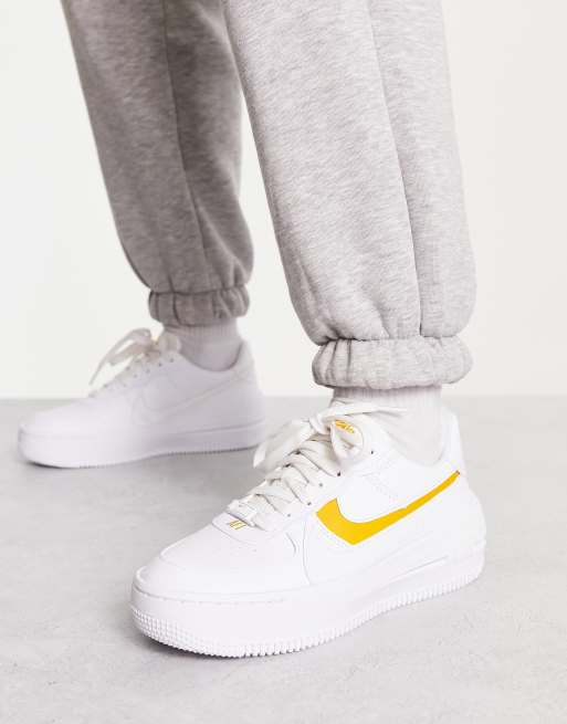 Air force ones sales white and yellow