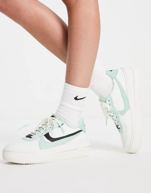 Nike air force 1 platform outlet green