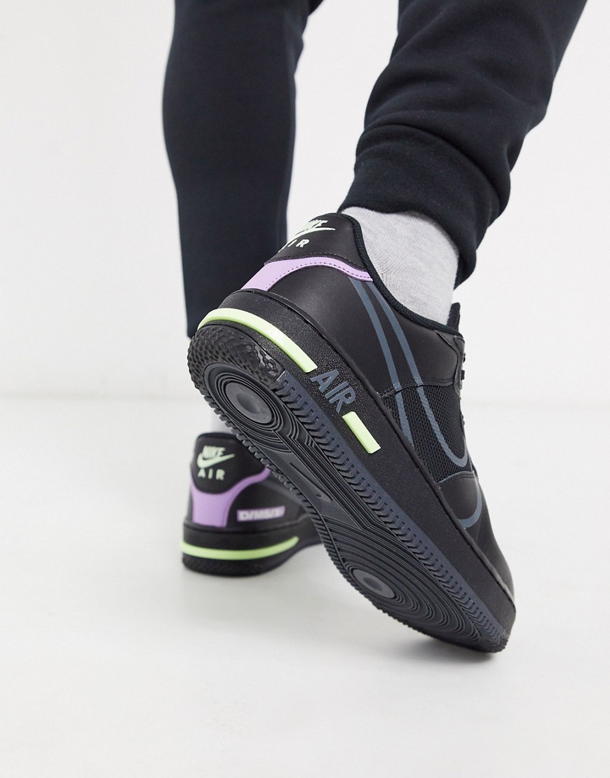 Nike - Air Force 1 React - Sneakers nere-Nero
