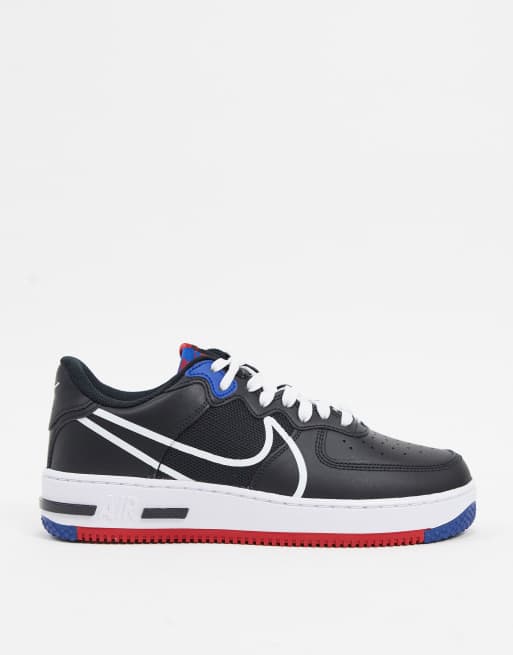 Air force 1 noir et bleu hot sale