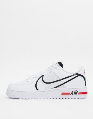 nike air force 1 react trainers in white