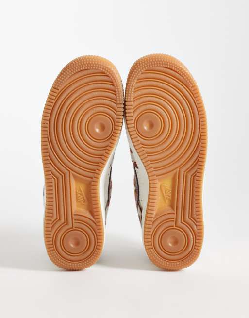 Nike Air Force 1 Retro Premium sneakers in brown cow print , 4 of 5