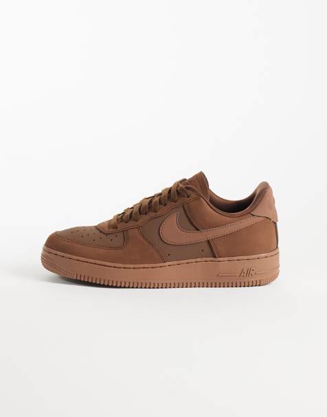 Nike Air Force 1 retro premium trainers in brown - view 1