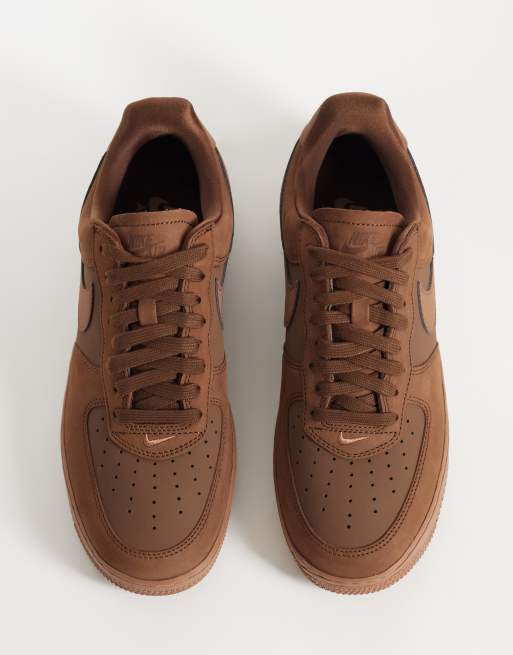 Nike Air Force 1 retro premium trainers in brown, 2 of 5