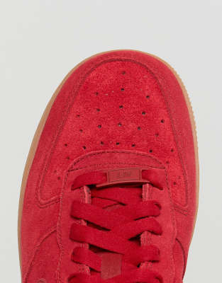 nike air force 1 wildleder rot