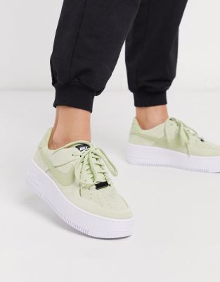 nike air force 1 sage low women's green