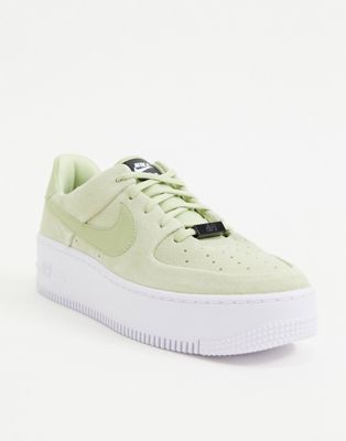 nike air force 1 sage suede trainers