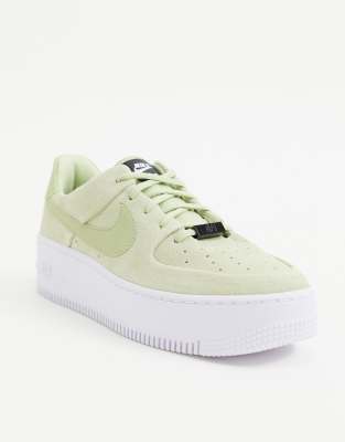 nike air force 1 sage green suede