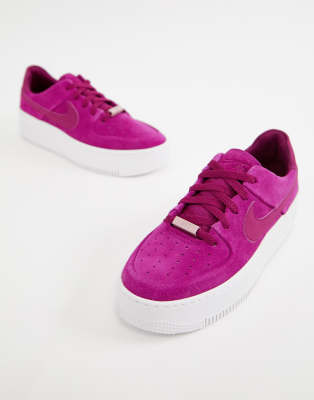 Nike Air Force 1 Sage Low sneakers in berry | ASOS