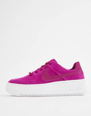 nike berry air force 1 sage trainers