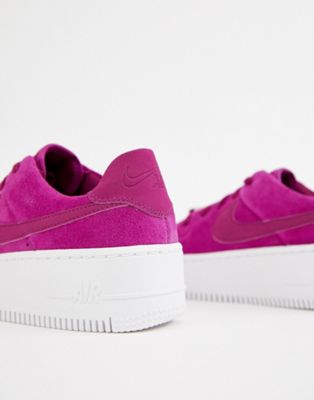 nike berry air force 1 sage trainers